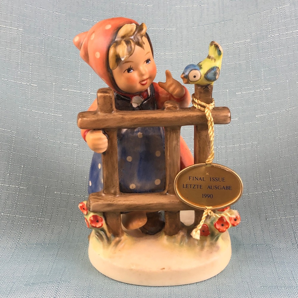 VTG Hummel Goebel "Signs of Spring" Figurine 5" TMK6  #203 Signed with Box-Chip